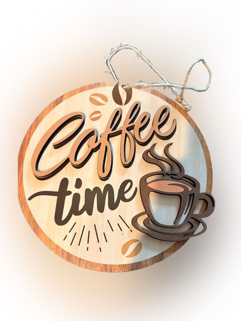 3D Coffee Time Wall Sign - Picture 2 of 7